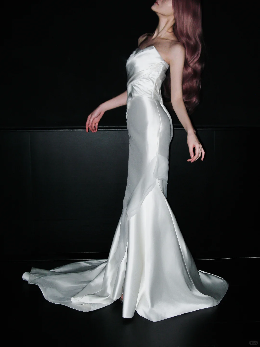 Elegant Mermaid Sweetheart Neck White Lace Satin Long Prom Dress Wedding Dress SH4967