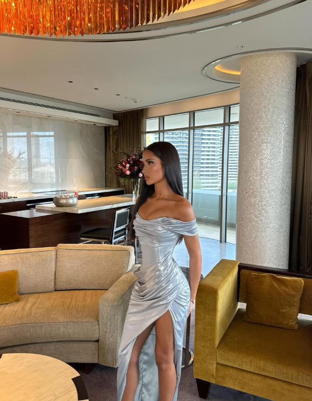 Elegant Sheath Off the Shoulder Satin Party Dress Evening Dress with Slit SH3225