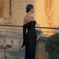 Mermaid Off The Shoulder Black Prom Dress party Evening Gown SH1294