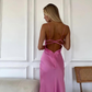 Backless Sapaghetti Straps Long Evening Gown Prom Dress SH1059