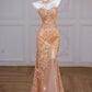 Gorgeous Mermaid Sweetheart Neck Sequin Long Prom Dress Graduation Prom Dress with Slit SH2617