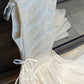 Simple A Line Round Neck Light Apricot Lace Chiffon Party Dress Outfits SH4259