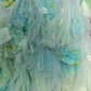 Green Ombre Ball Gown Spaghetti Strap Floral Tulle Long Prom Dress Evening Dress SH3718