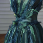 Elegant A Line Dark Green Tulle Long Prom Dress SH1302