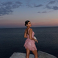 Pink A Line Straps Sequin Short Homecoming Dress Birthday Dress SH2139