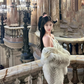 Gentle White Sheath Halter Satin Open Back Long Prom Dress Date Dress with Slit SH4900