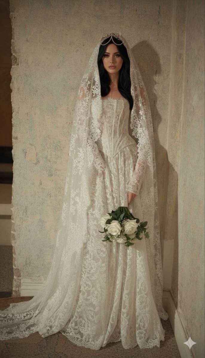 Elegant A Line Strapless Corset Lace Long Wedding Dress SH7341
