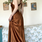 Vintage Halter V Neck  Beaded Appliques 90s Prom Dress Mermaid Evening Dress SH1132