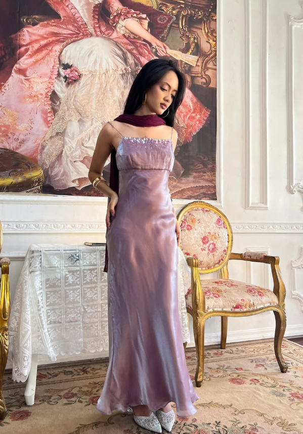 Purple Vintage Sheath Straps Exquisite Beaded Satin Prom Dress Graduation Prom Dress SH5490