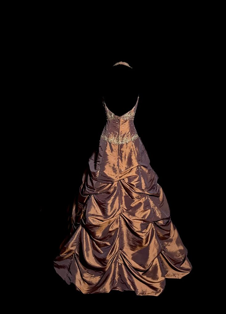 Vintage Ball Gown Halter Brown Sleeveless Long Prom Gown Fairy Prom Dr shinydress Vintage Ball Gown Halter Brown Sleeveless Long Prom Gown Fairy Prom Dr shinydress