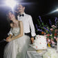 White Exquisite Ball Gown Strapless Appliques Beaded Tulle Wedding Dress SH3809