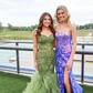 Charming Green Strapless Lace Appliques Mermaid Formal Prom Dress Evening Dress SH870