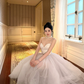 Princess A Line Spaghetti Strap White Tulle Birthday Dress Party Dress SH3400