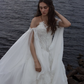 Ethereal Pretty A Line Exquisite White Chiffon Prom Dress Wedding Dress SH6684