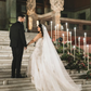 Gorgeous Exquisite Mermaid Strapless White Lace Tulle Long Wedding Dress Date Dress SH3465