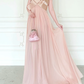 Sweety Light Pink A Line Strapless Chiffon Prom Dress Evening Dress SH6762