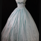Vintage Ball Gown V Neck Lace Satin Prom Dress 16th Birthday Dress SH3861
