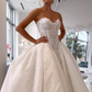 Sweety Ball Gown Sweetheart Neck White Lace Tulle Wedding Dress SH6109
