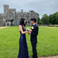 Navy Blue V Neck Long Sequin Evening Dress Prom Dress SH1105