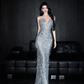 Silver Sequin Mermaid Sweetheart Neck Long Date Dress Evening Dress Prom Dress SH3442