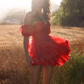 Charming Red A Line Puff Layered Chiffon Short Homecoming Dress Vacation Dress SH4151