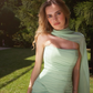 Light Green Elegant A Line Strapless Pleated Chiffon Prom Dress Evening Dress SH6526