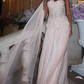 Elegant A Line One Shoulder Beaded Light Pink Satin Prom Dress Wedding Guest Dress SH4722
