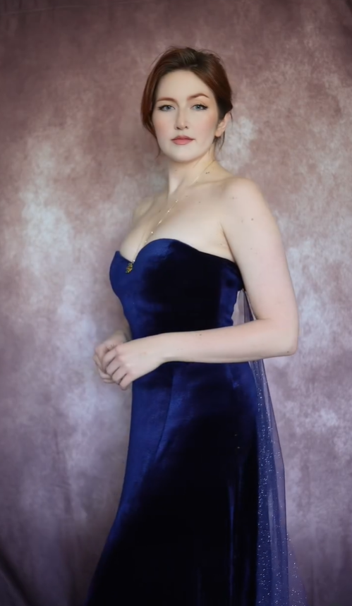 Elegant A Line Strapless Navy Blue Velvet Prom Dress SH5517