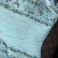 Gentle Mermaid Spaghetti Strap Beaded Blue Chiffon Satin Prom Dress Party Dress SH3075