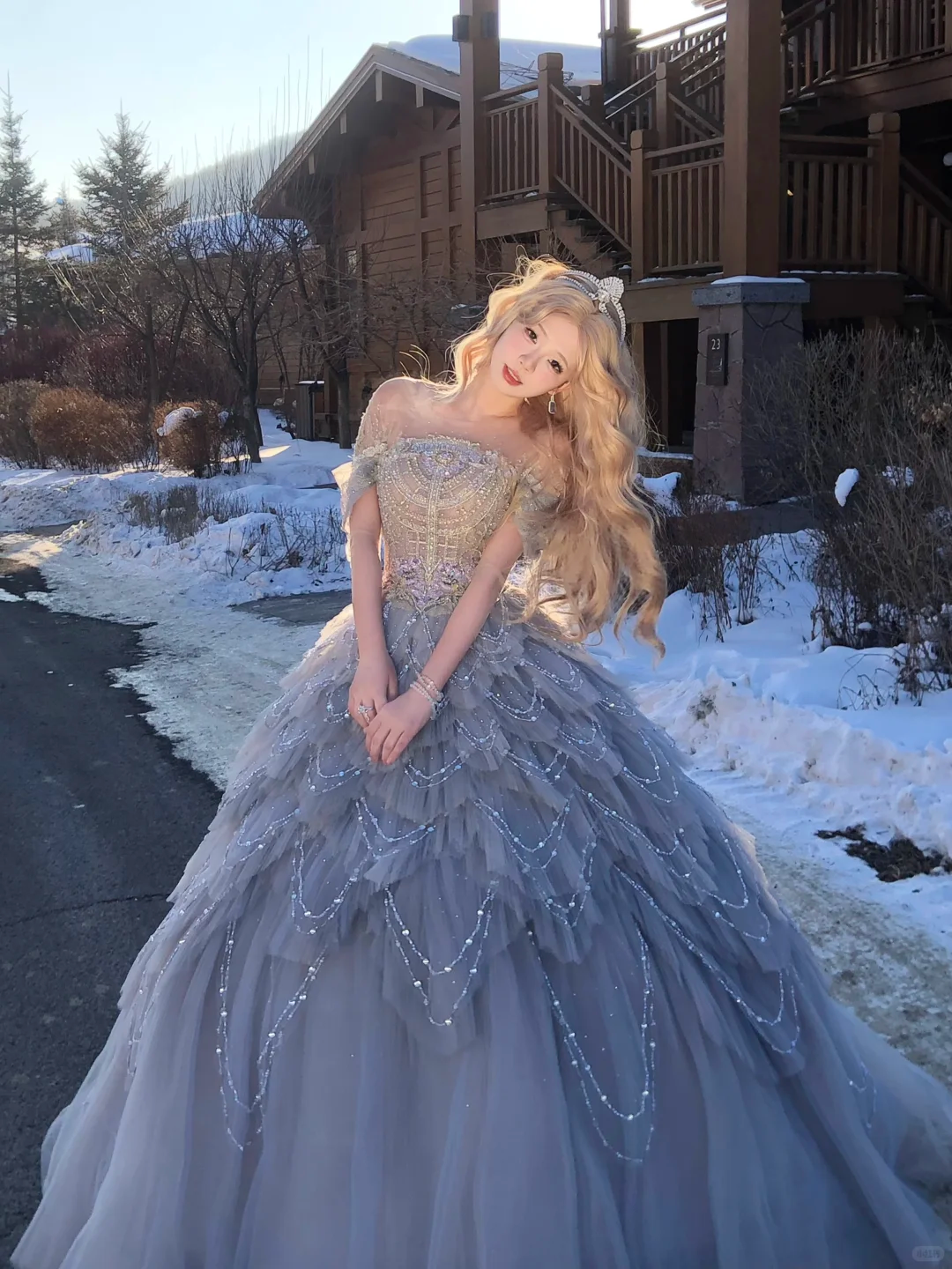 Exquisite Beaded A Line Off the Shoulder Grey Tulle Long Evening Dress Party Dress SH3487