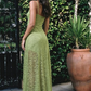 Elegant Green Lace Long Prom Dress Evening Gown SH1226
