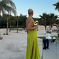Green A Line Halter Chiffon Open Back Long Prom Dress Evening Dress SH2276