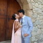 Gentle Light Pink Spaghetti Strap Beaded Chiffon Long Prom Dress Evening Dress SH8971