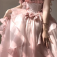 Cute Pink Ball Gown Off the Shoulder Beaded Chiffon Prom Dress 16th Birthday Dress SH5029