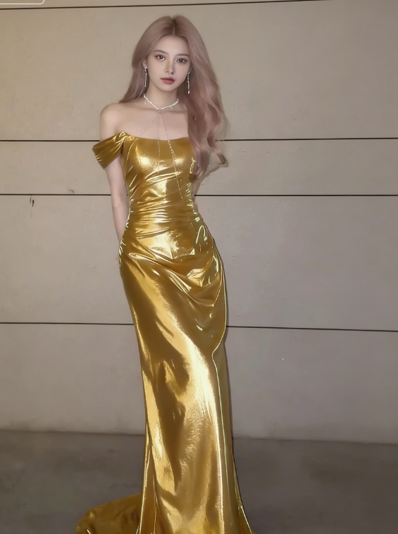 Romantic Light Pink Mermaid Satin Graduation Ball Gown 18th Birthday Dress with Slit SH4990