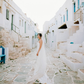 Elegant A Line Sweetheart Neck Pleated Ivory Satin Long Wedding Dress SH8254