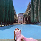 Princess Mermaid V Neck Corset Appliques Pink Tulle Prom Dress Evening Dress SH2165