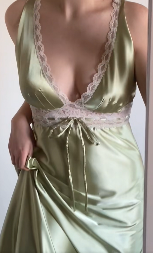 Vintage Style Sage Green Long Prom Dress Sexy Party Dress SH1366