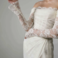 Stylish Mermaid Long Sleeve V Neck White Lace Tulle Wedding Dress with Slit SH8914