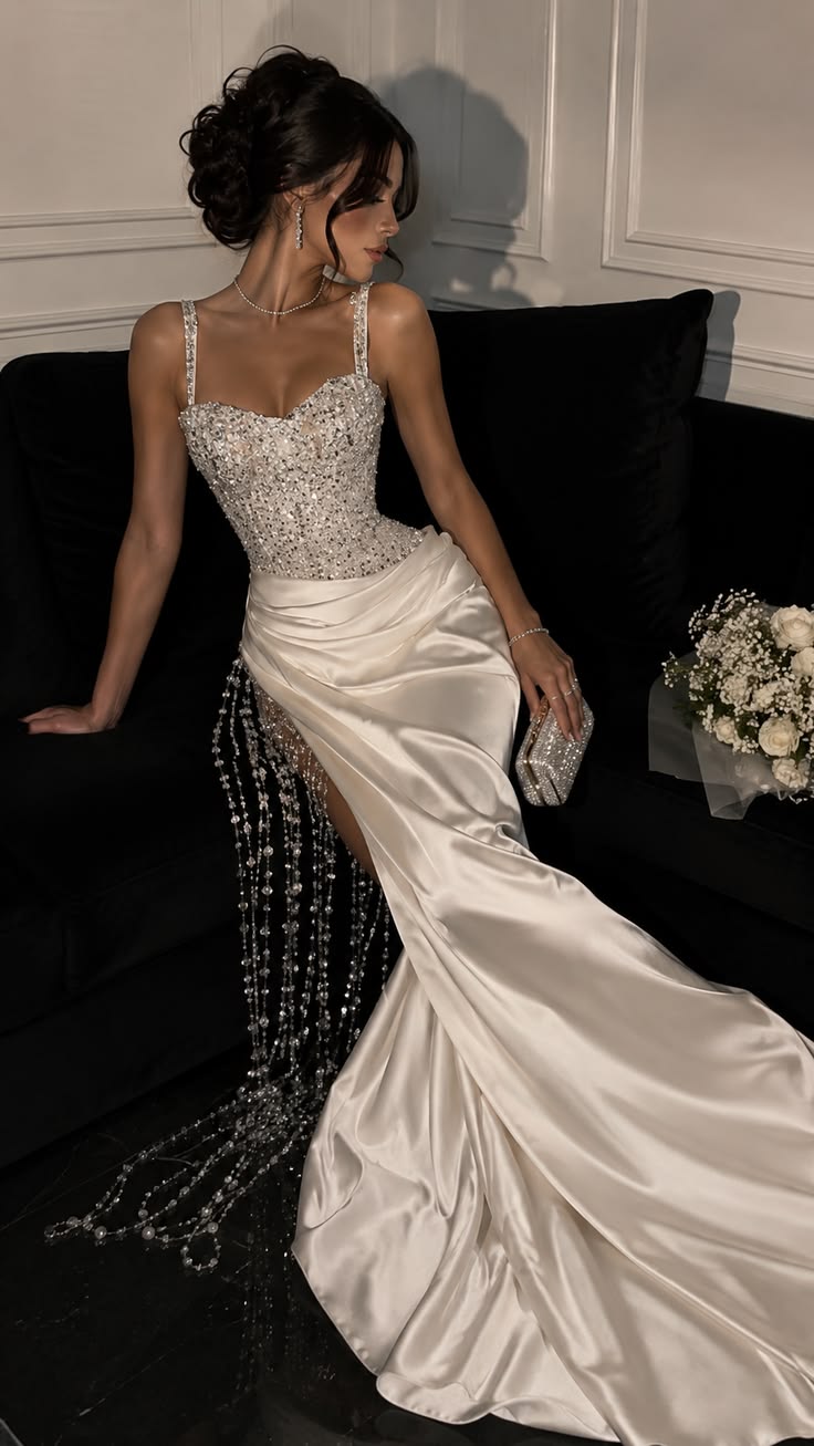 Luxury Glam Dress Aesthetic for Weddings & Special Events Prom Dress SH6957