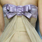 Cute A Line Strapless Purple Bow Tulle Long Prom Dress Evening Dress SH2448