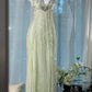 Ivory Exquisite A Line Beaded Rhinestone Chiffon Prom Dress Formal Dress Party Dress SH4024