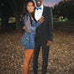 Dark Blue Sheath Long Sleeve Rhinestone Tulle Short Prom Dress Homecoming Dress SH8678