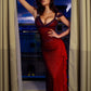 Sexy A Line Straps Ombre Burgundy Chiffon Long Prom Dress SH1232