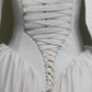Pretty Ball Gown Strapless White Satin Long Wedding Dress SH6995