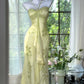 Dreamy Green Mermaid Halter Beaded Chiffon Prom Dress Formal Dress Party Dress SH4026