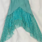 Blue Retro A Line Spaghetti Straps Beaded Lace Satin Homecoming Dress Cocktail Dress SH3546