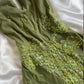 Vintage A Line Halter Sequin Appliques Green Chiffon Prom Dress Evening Dress SH2298