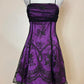 A Line Spaghetti Strap Black Applique Tulle Pink Satin Homecoming Dress Cocktail Dress SH3715