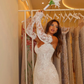 Romantic Sheath Sweetheart Neck Exquisite White Lace Wedding Dress SH8548